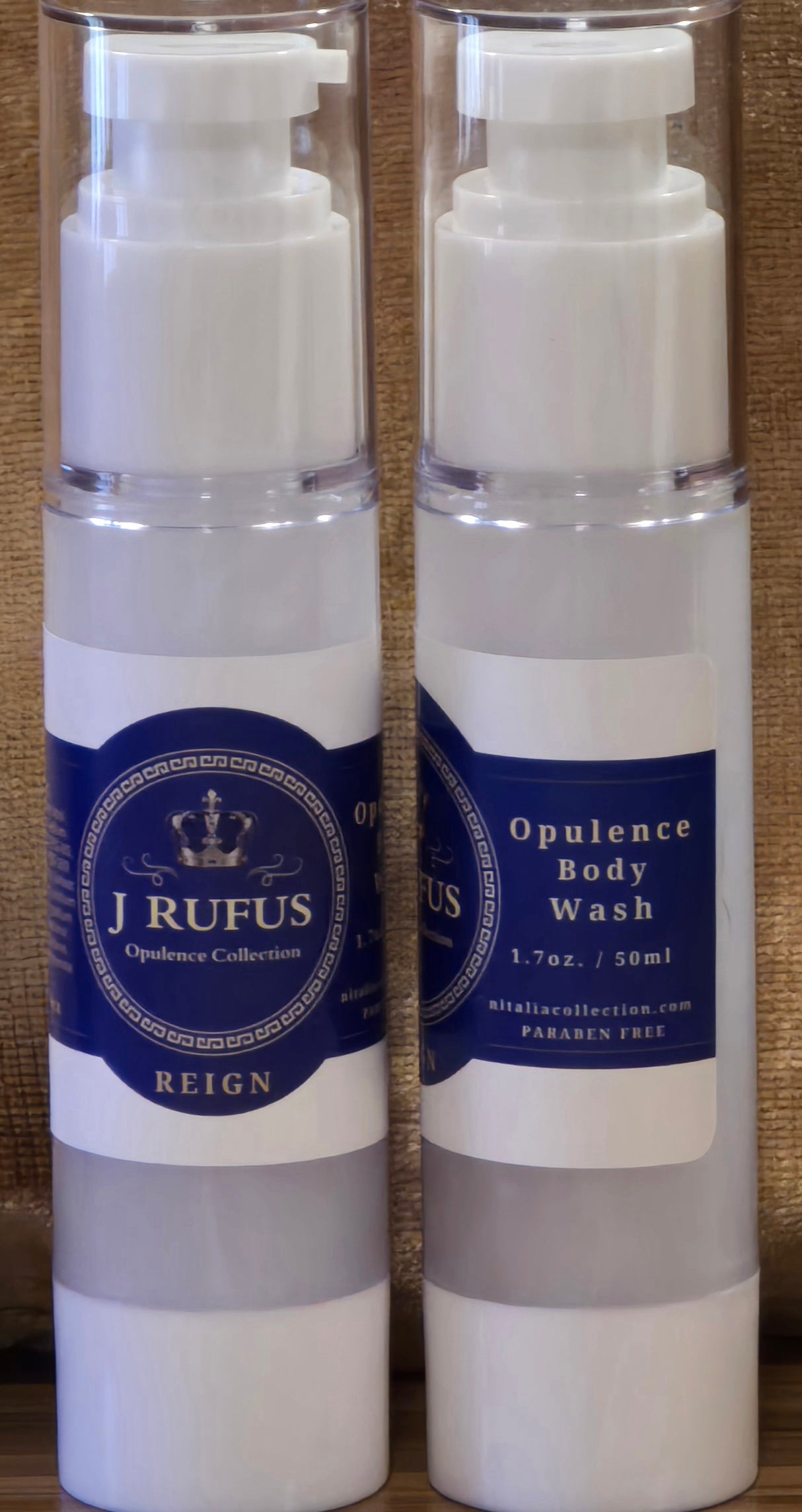J RUFUS REIGN OPULENCE BODY WASH w/POUF FOR EXTRA LATHERING- YOU SMELL ROYAL