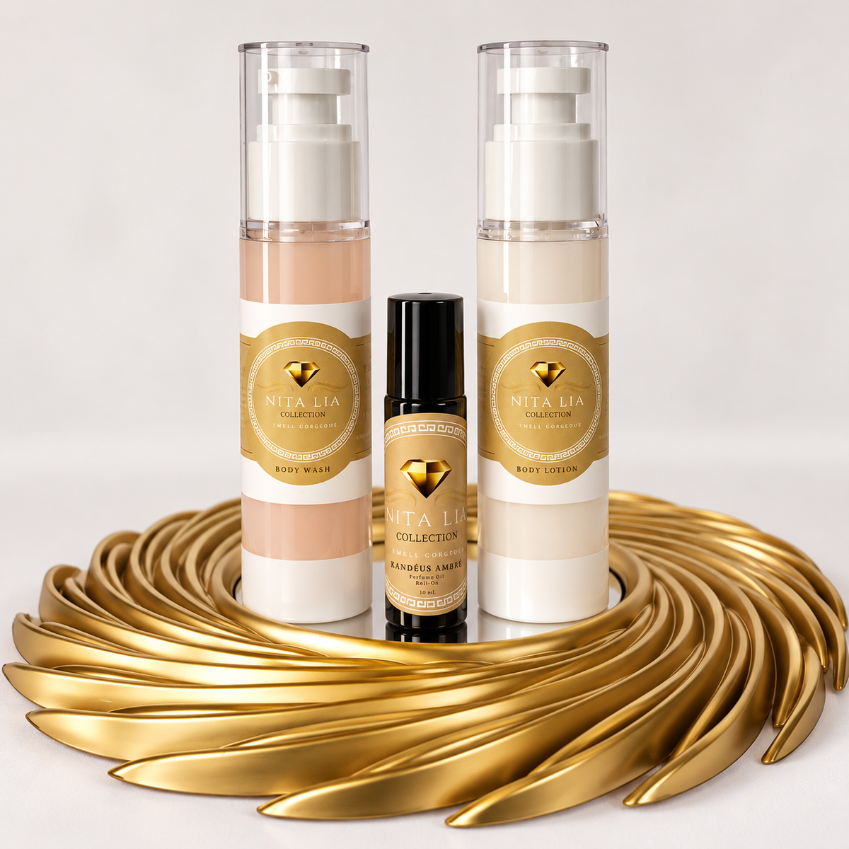 KANDEUS AMBRE SIGNATURE FRAGRANCE OIL BODY SET - YOU SMELL GORGEOUS