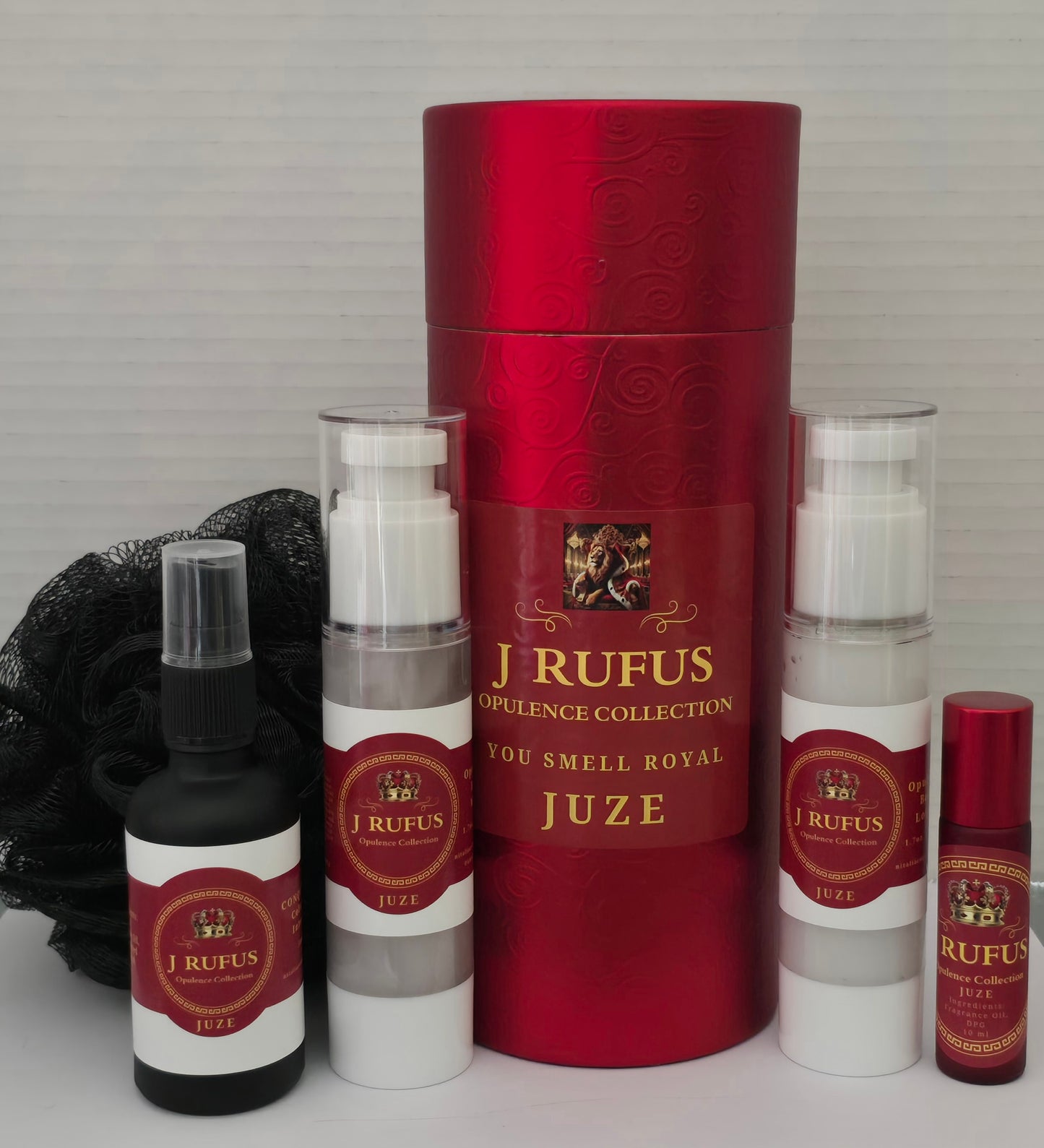 J RUFUS OPULENCE JUZE "CONQUEROR" ROYAL SET COLOGNE OIL SPRAY! YOU SMELL ROYAL!!!