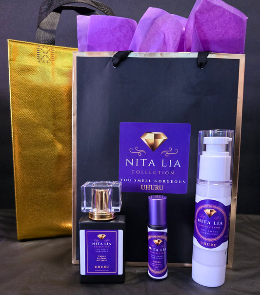NITA UHURU LUXURY FRAGRANCE OIL!!! UHURU UNISEX DUO!!! INTRODUCTORY HOLIDAY SALE!!!  FREE ROLLERBALL AND GIFT BAG INCLUDED!!!