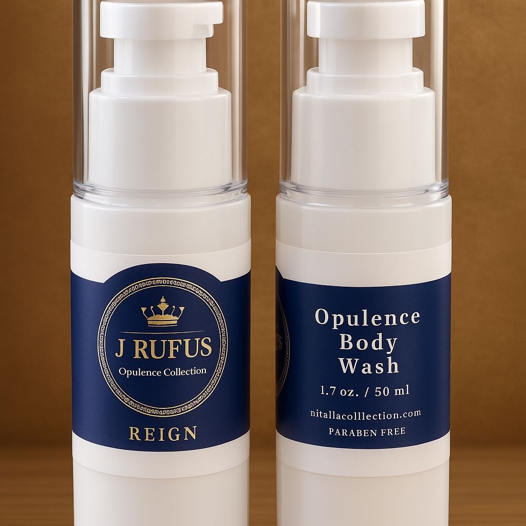 J RUFUS OPULENCE COLLECTION REIGN SET w/pouf