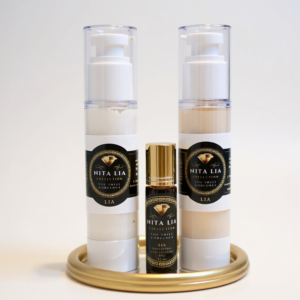 LIA LUXURY FRAGRANCE OIL BODY SET -YOU SMELL GORGEOUS!!! "GIFTED PARFUM OIL SPRAY!!!