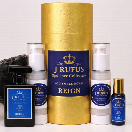 J RUFUS OPULENCE ROYAL SET REIGN "ALKEBULAN" COLOGNE OIL SPRAY!  YOU SMELL ROYAL